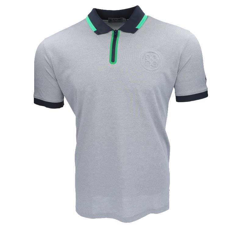 G/FORE Embossed Quarter Zip Polo- Top of the Rock