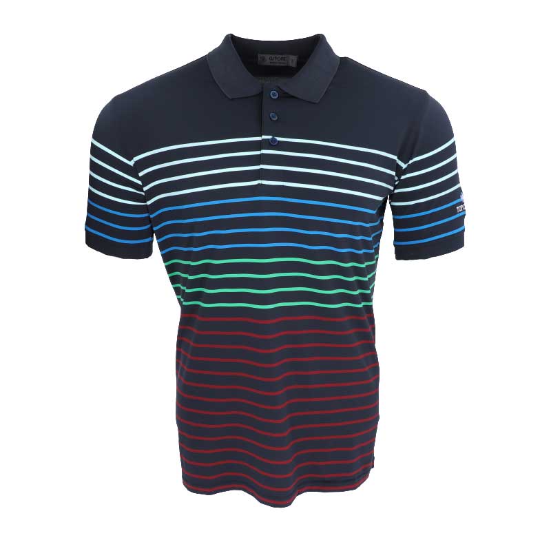 G/FORE Variegated Stripe Polo- Top of the Rock