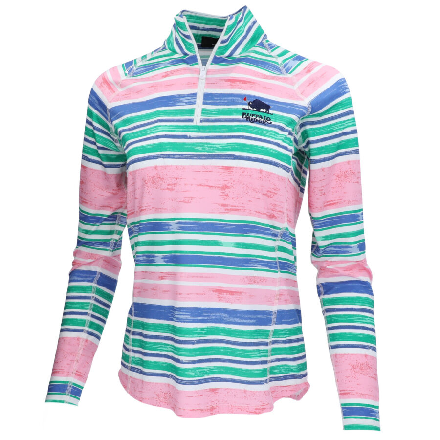 RALPH LAUREN Women's Printed 1/4 Zip Pullover - Buffalo Ridge