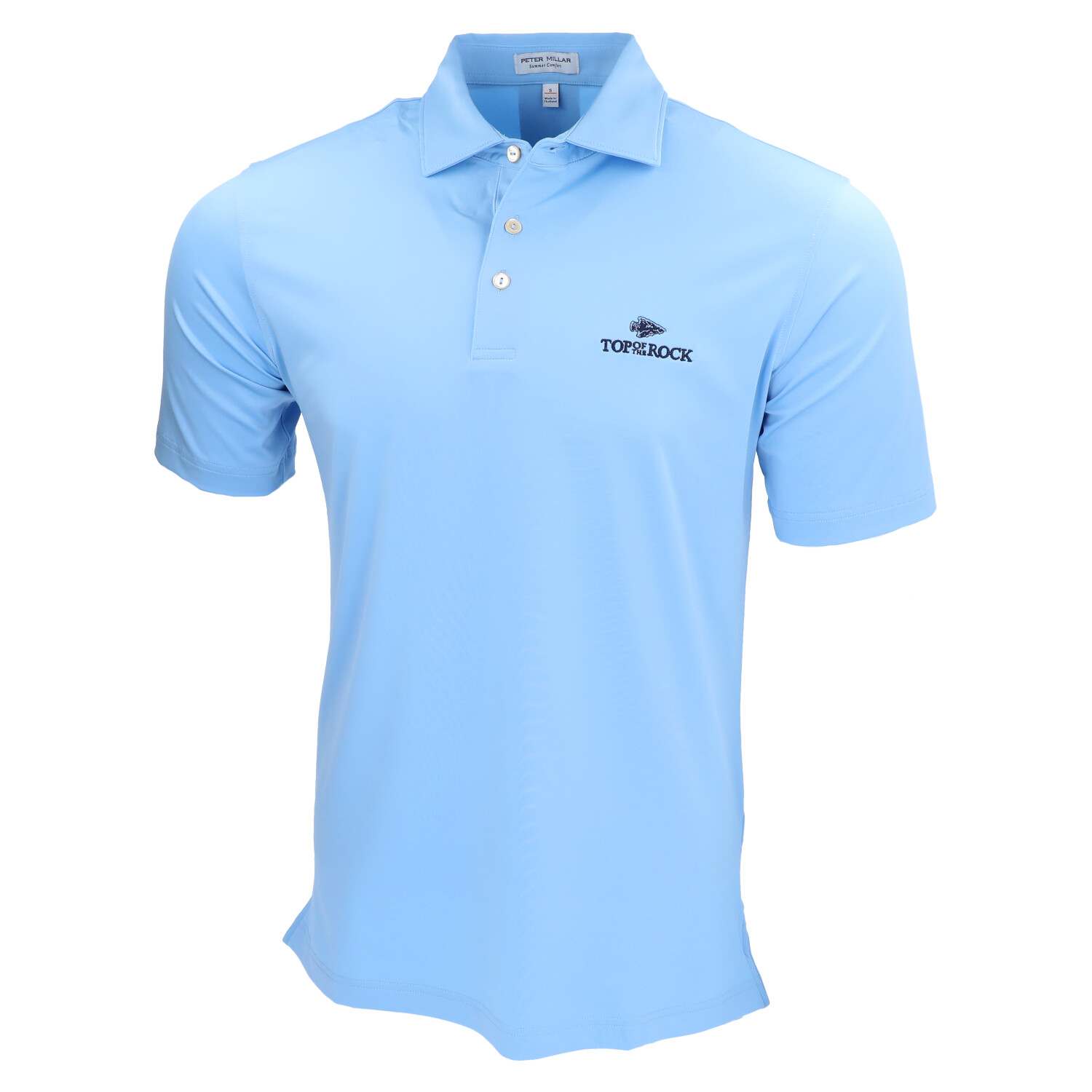 PETER MILLAR ポロシャツ Mサイズ ライトブルー Peter Millar Crown Sport Men's Jubilee Stripe Performance Polo