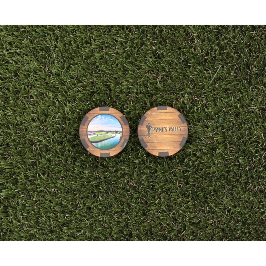 PV wooden poker chip ball mark