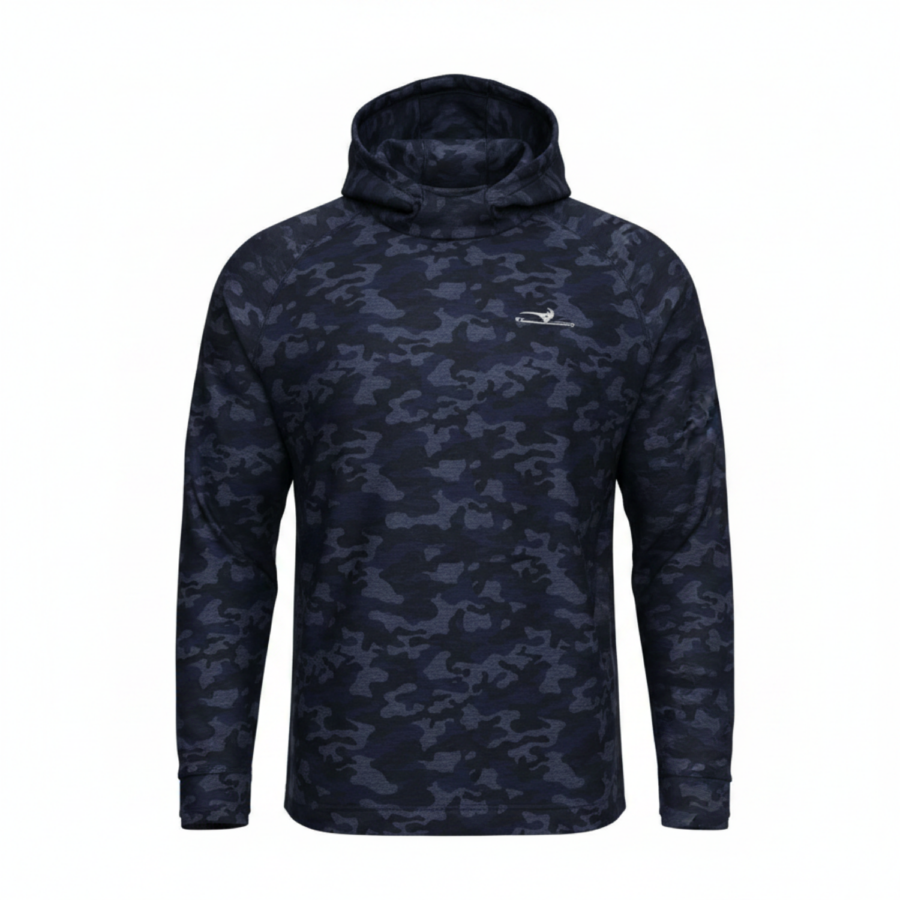 strait down camo shirt hood